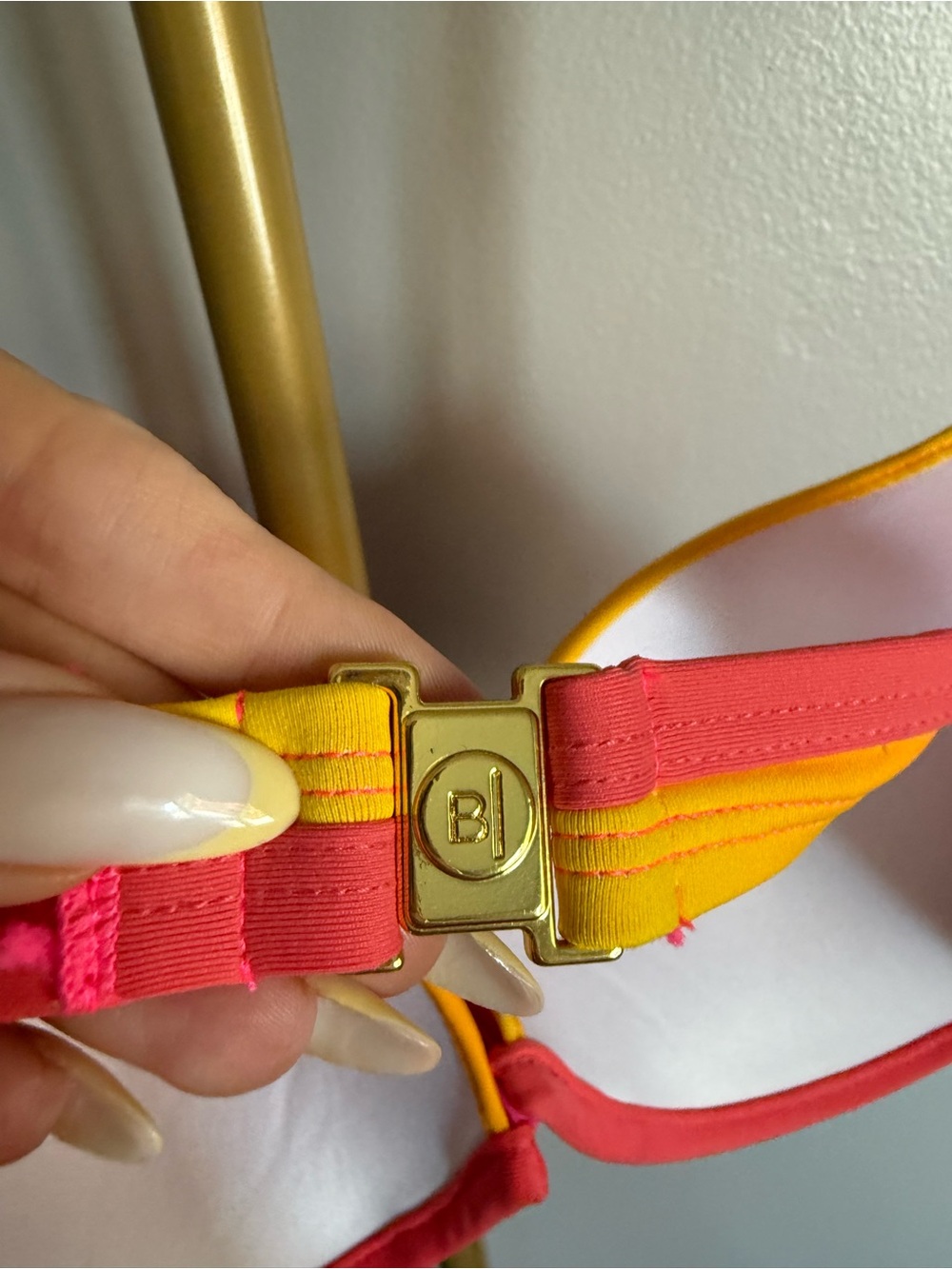NWT Bleu Rod Beattie Underwire Bikini Top – Pink/Orange Colorblock (Size 6) - Picture 4 of 4